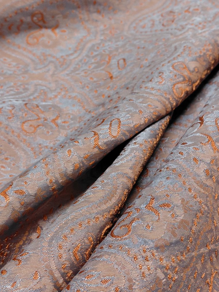 Fine pezza in Misto Seta Castello del Barro – Effetto Broccato Luminoso - Tessuto per tappezzeria  - 205 cm - 140 cm #1.0
