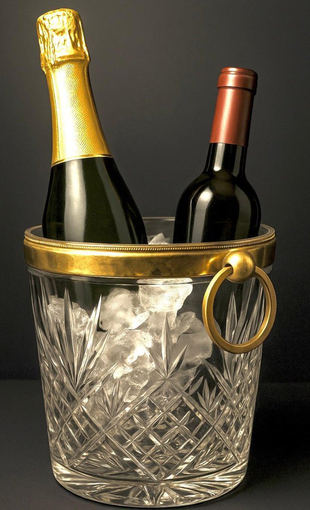 香槟冷却桶 - 黄铜, 水晶 #1.0