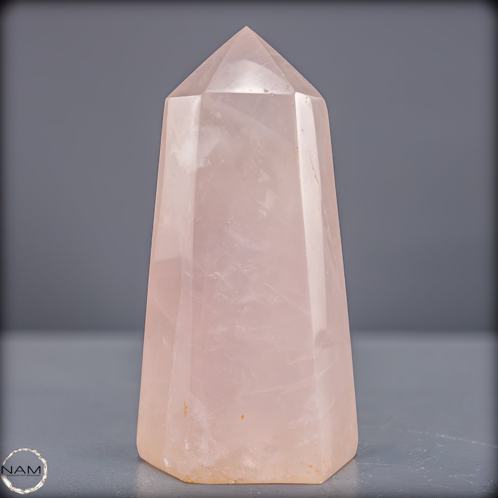 来自巴西的玫瑰石英方尖碑 爱与和谐的象征- 1302.69 g #3.2