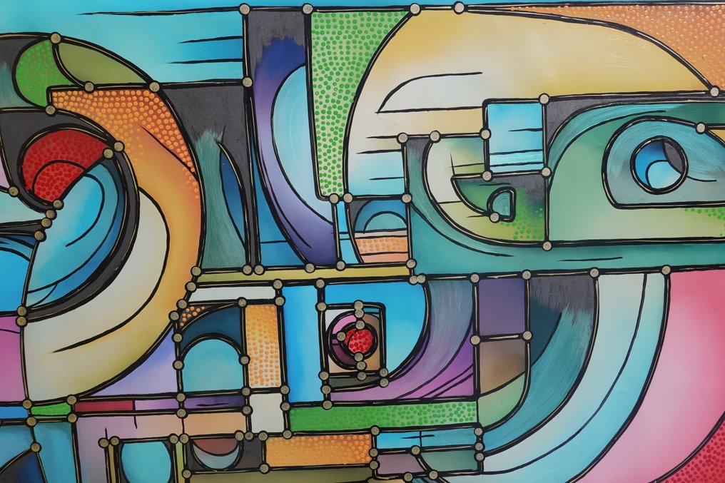 Ksavera - Cubism A1422 - abstract painting on XXL canvas #4.3