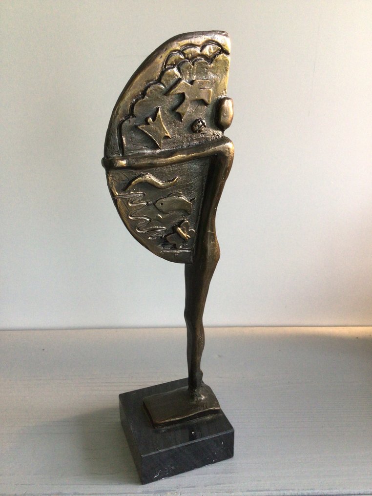 Corry Ammerlaan - 雕塑, “ De Omarming “ zeldzaam - 22 cm - 合金 #4.3