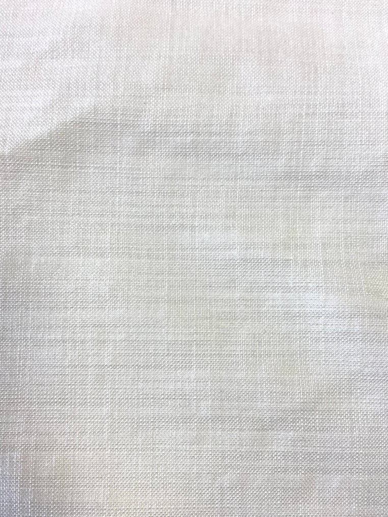 Prestigious pure white linen blend fabric, consistent and non-bleached. - Textile  - 500 cm - 320 cm #2.1