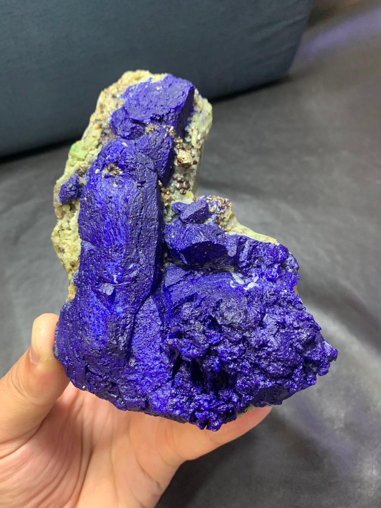 Aesthetic Rich Blue Lazurite Crystals With Pyrite Combine Specimen Specimen - Height: 13.2 cm - Width: 9.6 cm- 772 g - (1) #1.0