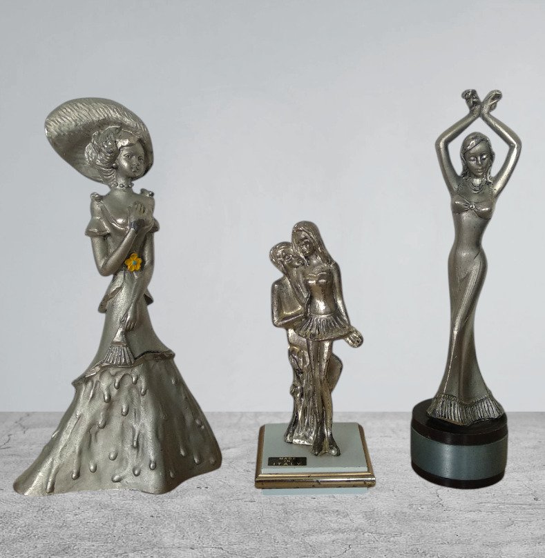 玩具人偶 - Stile raffinato Arte Nouveau  (3) - 锡, 镀银 #1.0