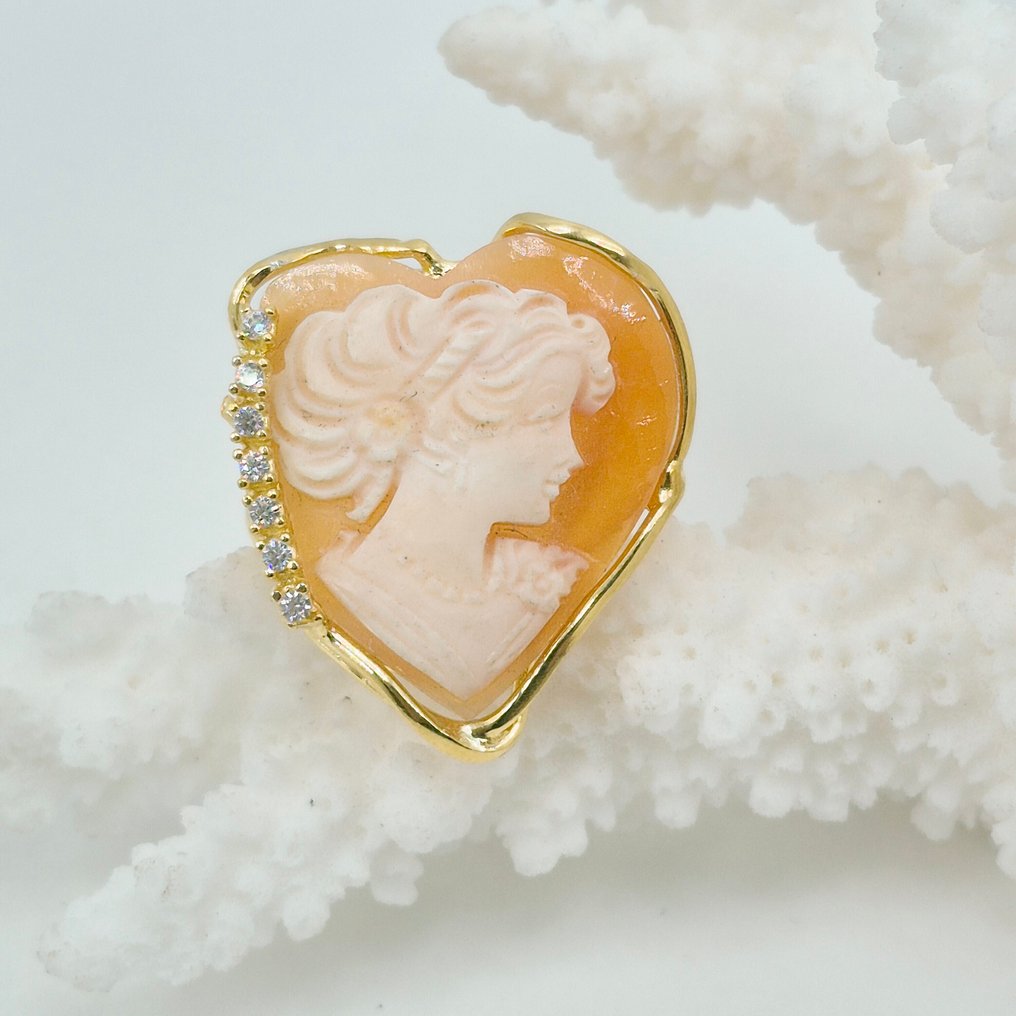 Srebro, Gold-plated - Pierścionek - CAMMEO INCISO A MANO #3.2