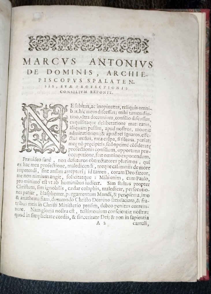 Marcus-Antonius de Dominis - Suae profectionis consilium exponit - 1616 #1.0