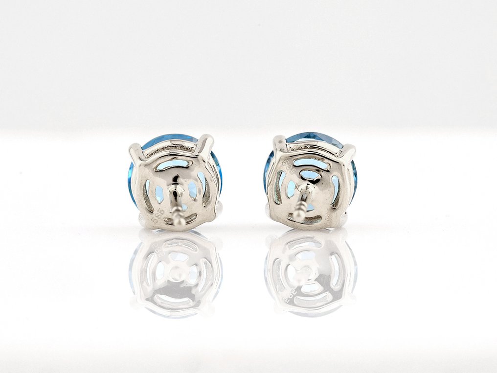 Σκουλαρίκια - 14 καράτια Λευκός χρυσός - 2.86ct. tw. Τοπάζιο #3.2