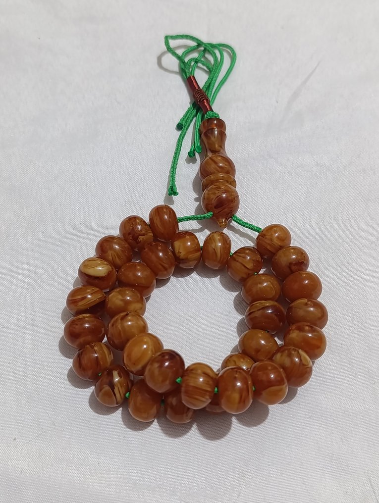  Ροζάριο - Κεχριμπάρι - 1970-1980 - Σπάνια Κομποσκοίνια Προσευχής  #2.1