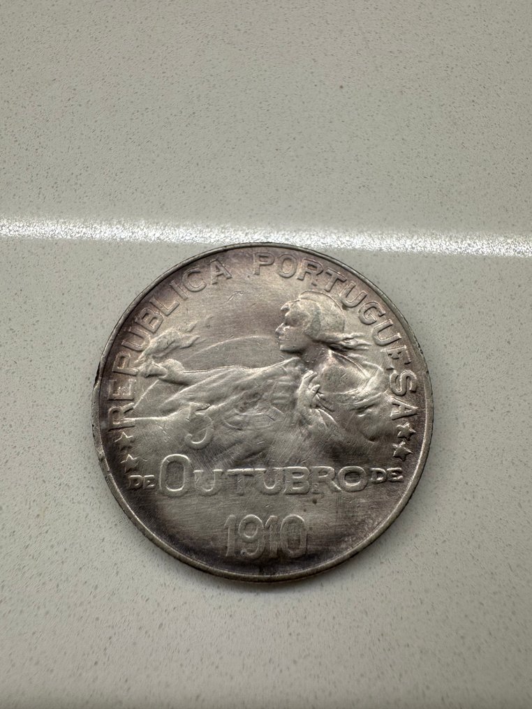 Portugal. Republic. 1 Escudo 1914 (5 de Outubro 1910) (Zonder Minimumprijs) #1.0