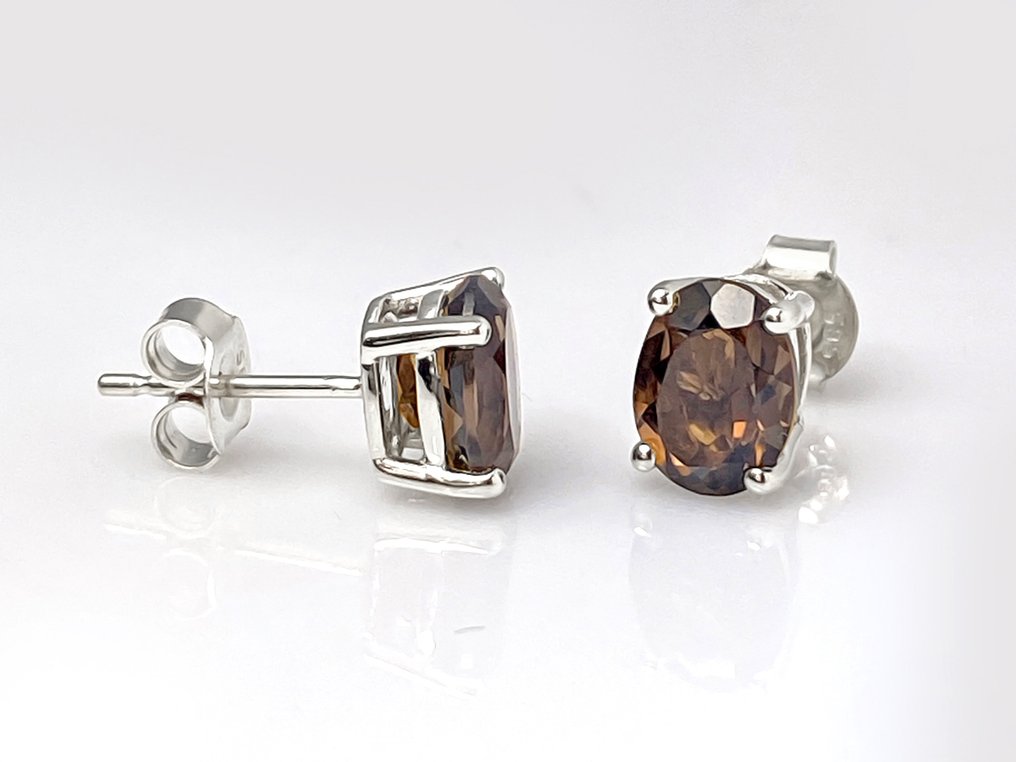 Sans prix de réserve - Boucles d'oreilles - 14 carats Or blanc -  2.36ct. tw. Quartz #2.1