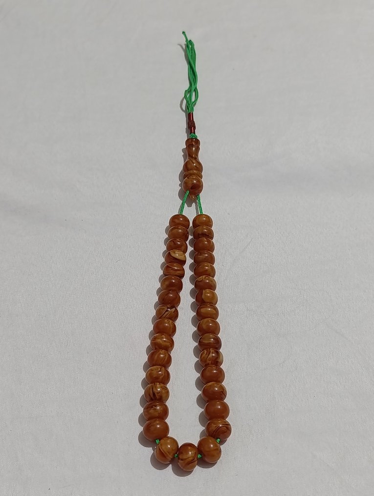  Ροζάριο - Κεχριμπάρι - 1970-1980 - Σπάνια Κομποσκοίνια Προσευχής  #1.0