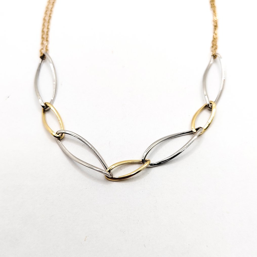 Halskjede - 18 karat Gull, Hvitt gull #3.2