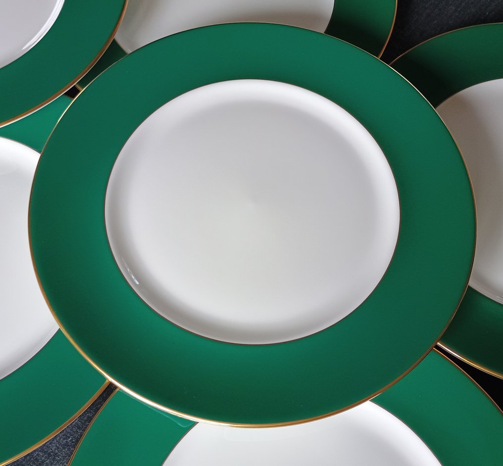 Richard Ginori - Service de dîner (8) - Lago - Porcelaine à la cendre d'os, Or 24 ct #1.0