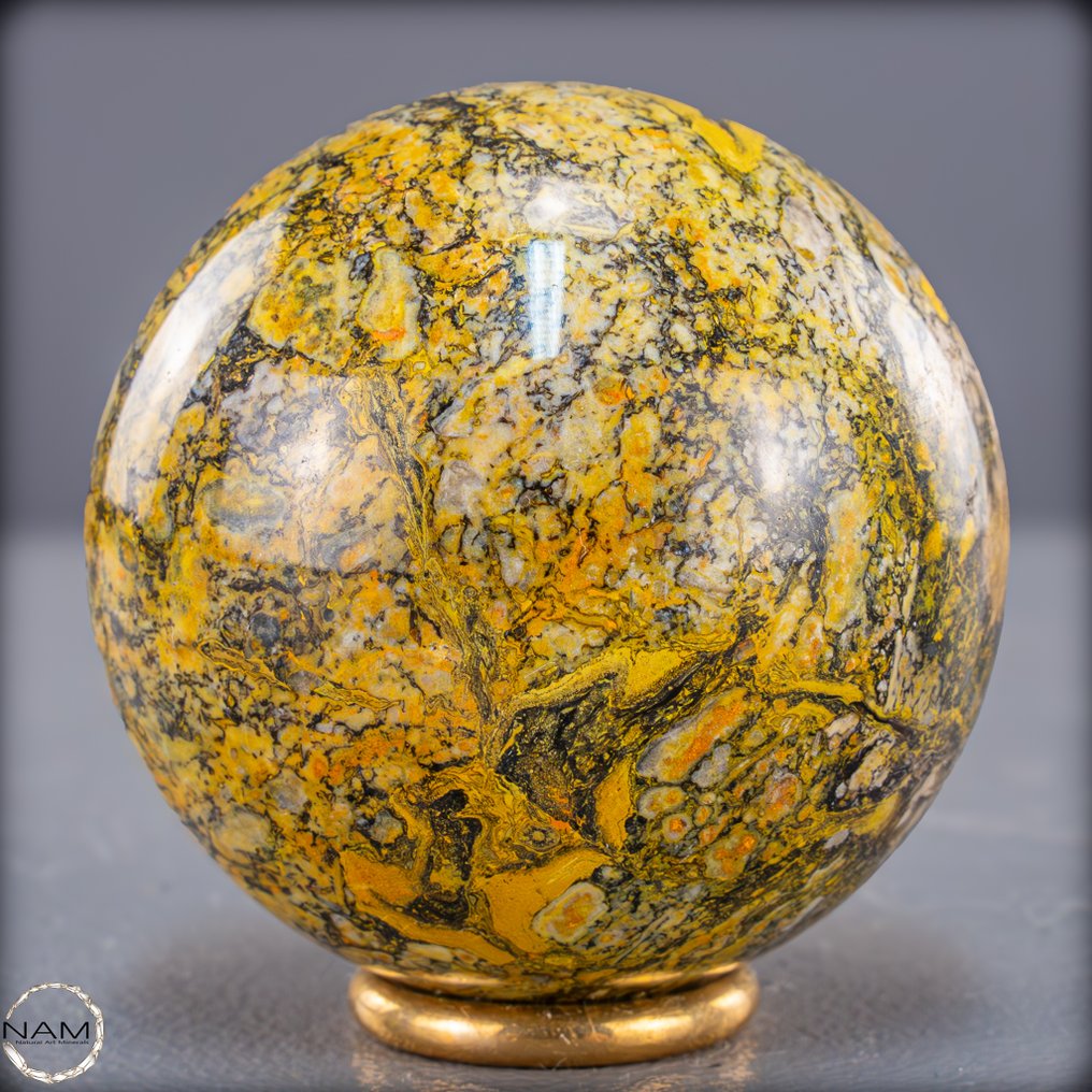 Természetes Bumblebee-achát golyóként nagyon ritka- 313.44 g #1.0