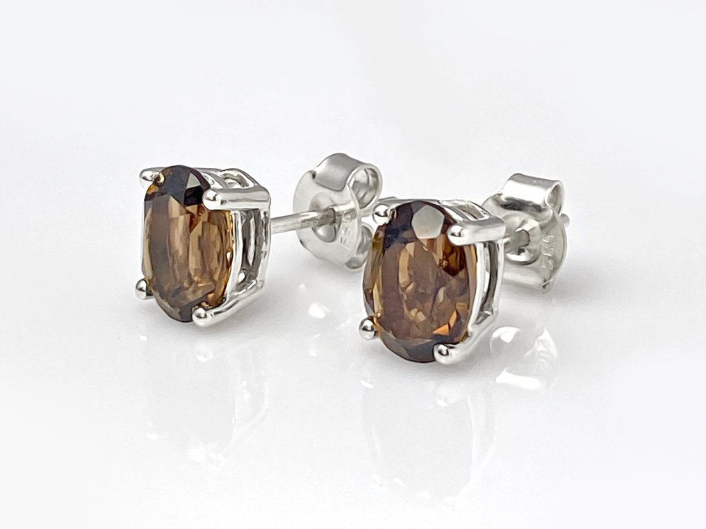 Sans prix de réserve - Boucles d'oreilles - 14 carats Or blanc -  2.36ct. tw. Quartz #1.0