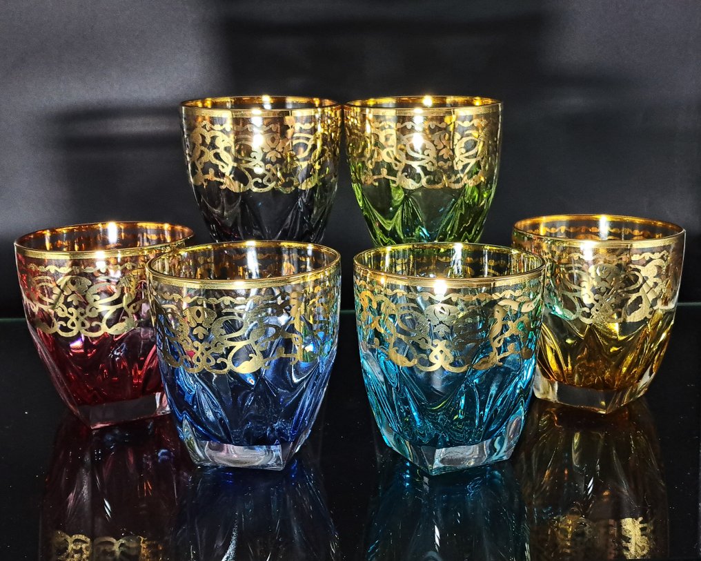Artemisia - Drinking set (6) - Royal - Crystal, gold 24kt #4.3