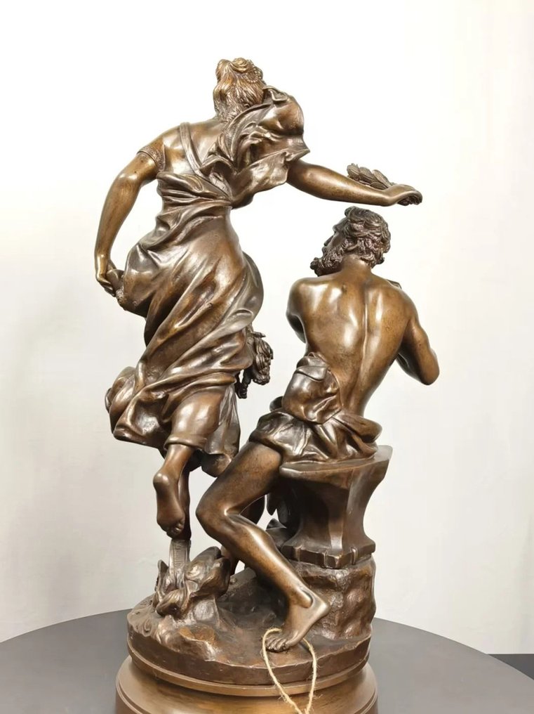 Adrien Étienne Gaudez (1845–1902) - Szobor, Industry and Abundance - 60 cm - Cink (spelter) #2.1