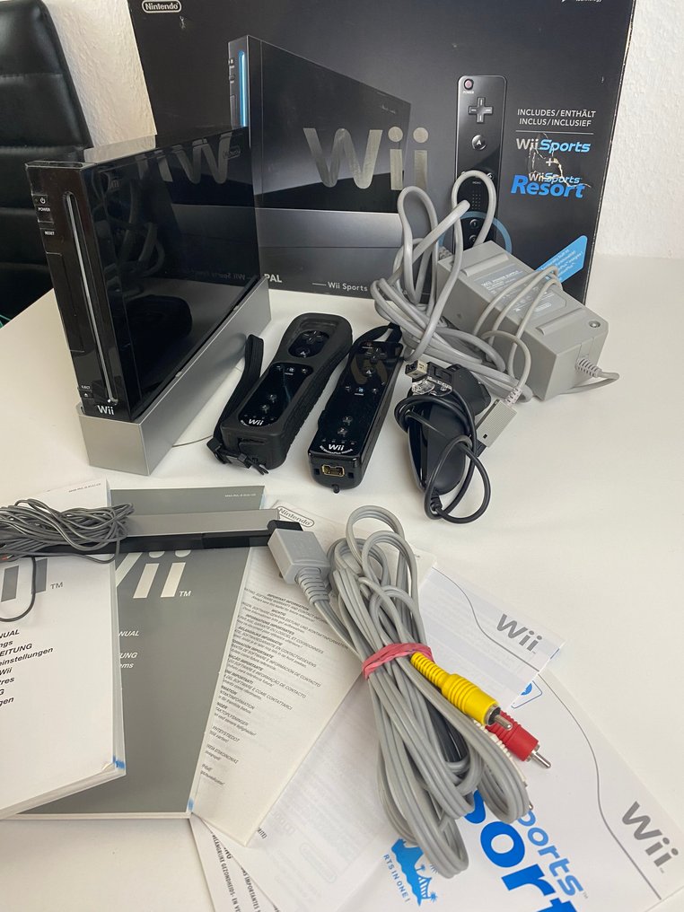 Nintendo - Wii - Black Edition – Complete with accessories + 7 games – Original packaging - 视频游戏机+游戏 - 带原装盒 #2.1