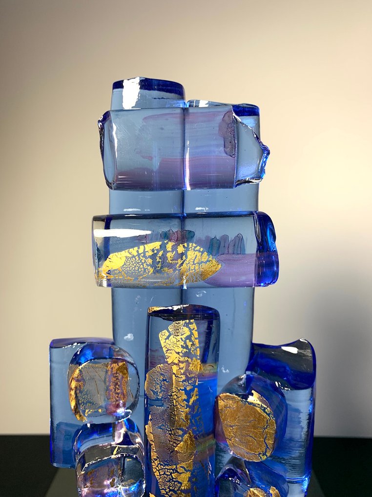 Maxence Parot - Βάζο -  Μοναδικό γλυπτό ή 37cm.  - Γυαλί, Κρύσταλλο #3.2