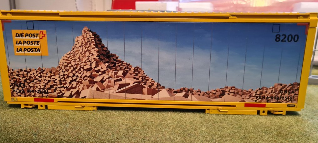 LGB G - 45925 - Carrozza merci di modellini di treni (1) - Containerwagen 'Matterhorn' - RhB #3.2