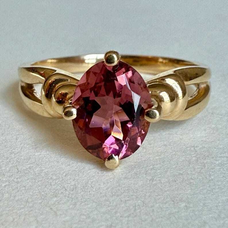 Zonder Minimumprijs - Verlovingsring Zilver - 1.20ct. tw. Toermalijn - Natuurlijke Toermalijn Ring #1.0