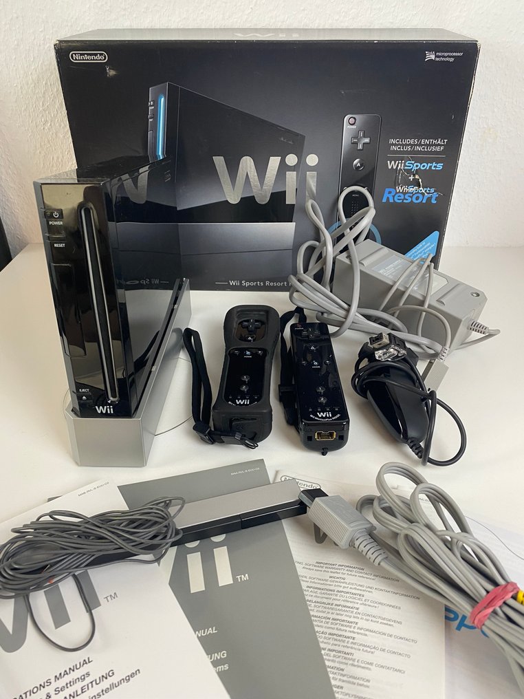 Nintendo - Wii - Black Edition – Complete with accessories + 7 games – Original packaging - 视频游戏机+游戏 - 带原装盒 #3.2