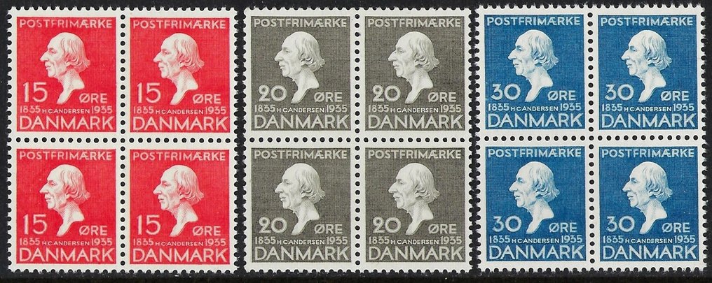 丹麥 1935 - H.C. Andersen 出版物百年纪念：关于块的出版物 - Nº 229/234 #2.1