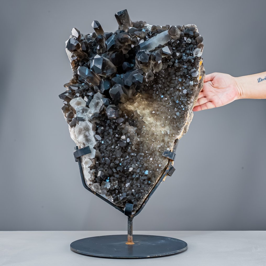 Smoky quartz cluster on stand – powerful earth energy in majestic form. Crystals on Stand- 35522.15 g #2.1