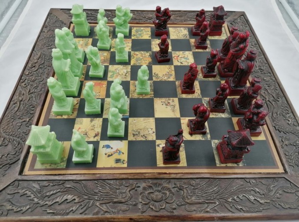 棋盤遊戲 - Conjunto de Xadrez decorativo com peças chinesas - 木 #1.0