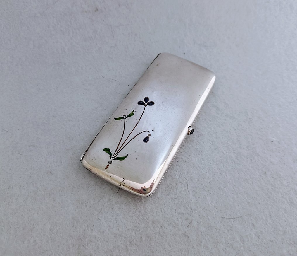 Jugendstil Jewelled - Caixa - Safiras esmaltadas, .900 prata #1.0