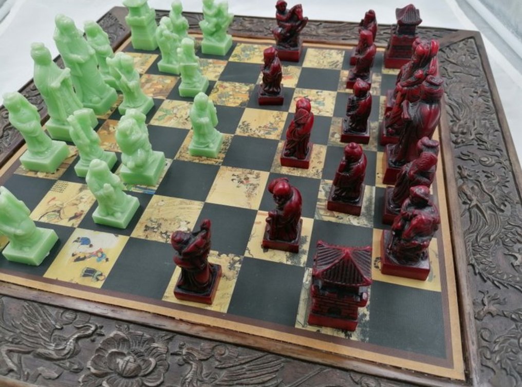棋盤遊戲 - Conjunto de Xadrez decorativo com peças chinesas - 木 #1.0
