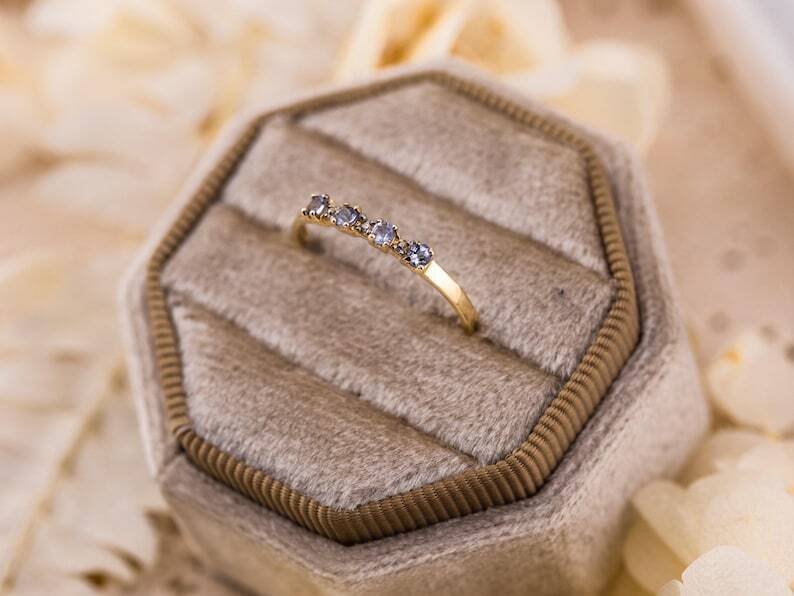 沒有保留價 - 訂婚戒指 銀 - 1.00ct. tw. 坦桑石 - 天然坦桑石戒指 #1.0