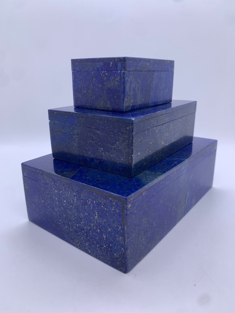 Φυσικό κουτί κοσμημάτων από Lapis Lazuli – χειροποίητο από Badakhshan, Αφγανιστάν - 1.200g - (3) κουτί κοσμημάτων- 1200 g - (3) #3.2