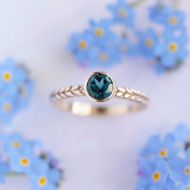 Zonder Minimumprijs - Verlovingsring Zilver - 1.20ct. tw. Topaas - Natuurlijke Topaas Ring #1.0