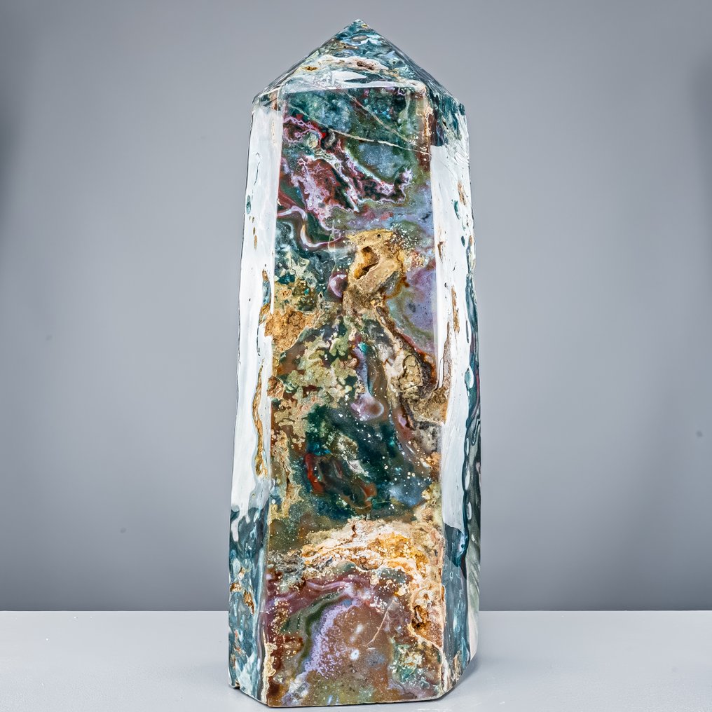 Ομπέλις Ocean Jasper – Ένα επιβλητικό αριστούργημα γεμάτο έντονες χρωματικές αποχρώσεις. Οβελίσκος- 29801.11 g #3.2