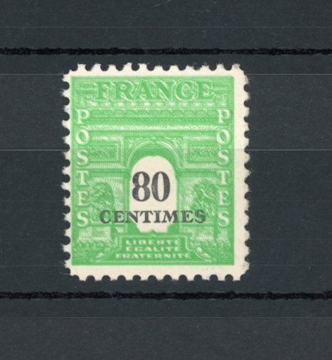 France 1945 - Signed Brun, rare double impression color variety. - Yvert n°706a #1.0