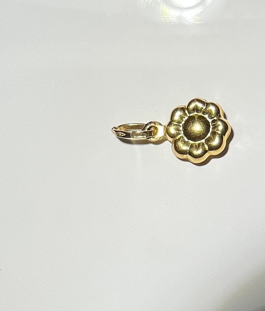 Ingen mindstepris - Vedhæng - 18 kraat Gulguld - 18K guld blomstervedhæng #1.0