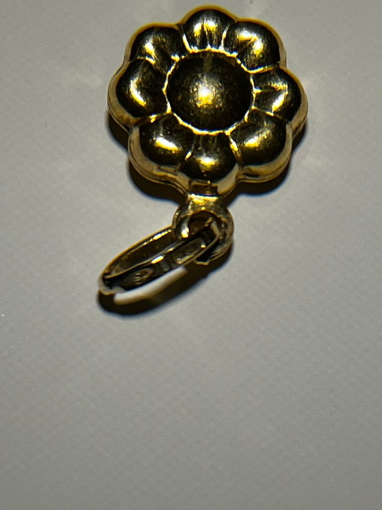 Ingen mindstepris - Vedhæng - 18 kraat Gulguld - 18K guld blomstervedhæng #3.2