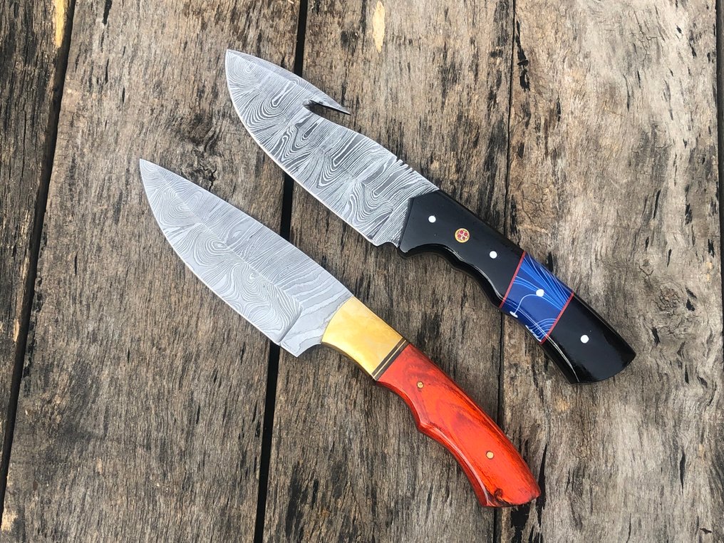 厨刀 - 声望手工Skinners刀，锻钢，稀有手柄 - 北美 - 皮套（VS1） #1.0