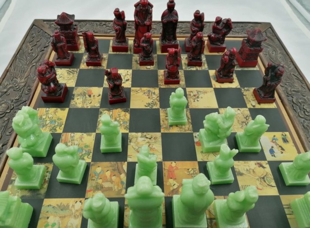 棋盤遊戲 - Conjunto de Xadrez decorativo com peças chinesas - 木 #4.3