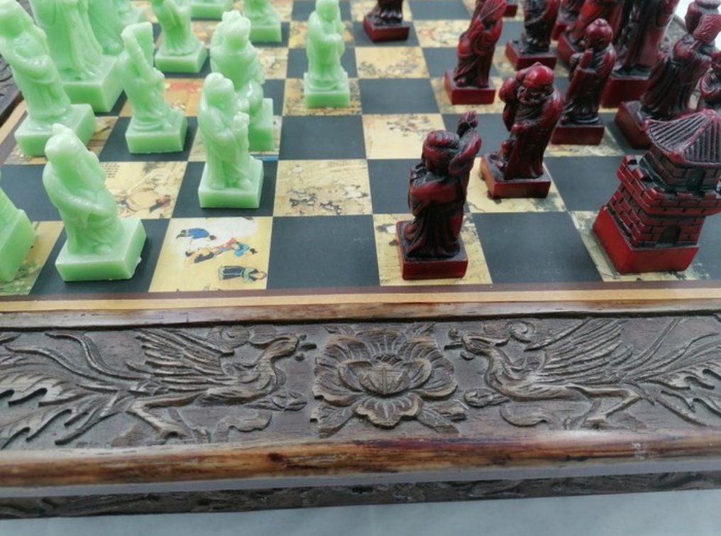 棋盤遊戲 - Conjunto de Xadrez decorativo com peças chinesas - 木 #2.1