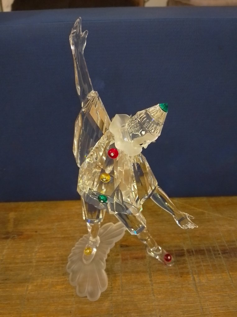 Swarovski - Statue, Jaarstuk Pierrot - 230586 met doos en certificaat - 19.2 cm - Crystal - 1999 #1.0