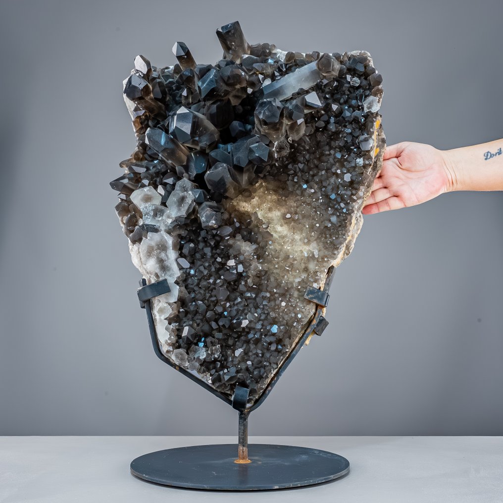 Smoky quartz cluster on stand – powerful earth energy in majestic form. Crystals on Stand- 35522.15 g #1.0