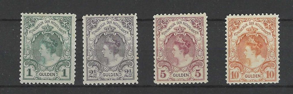 荷兰 1905 - Koningin Wilhelmina - NVPH 77/80 #1.0