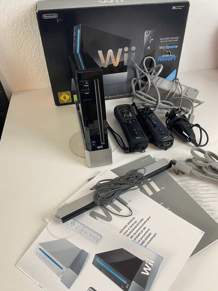 Nintendo - Wii - Black Edition – Complete with accessories + 7 games – Original packaging - 视频游戏机+游戏 - 带原装盒 #1.0