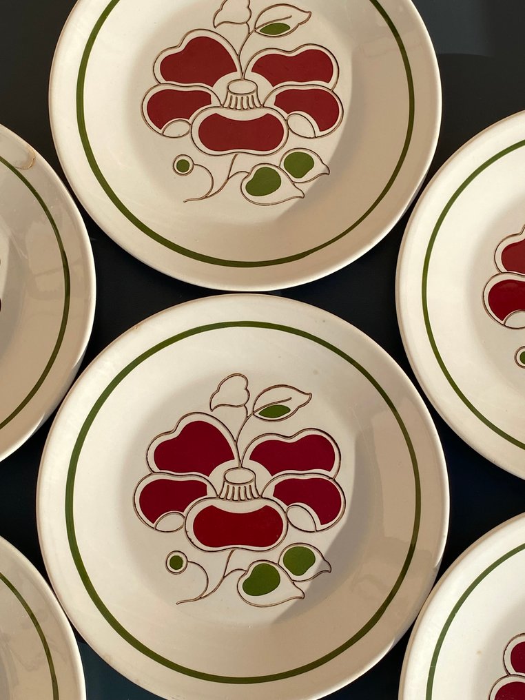 RICHARD GINORI - 6 人用成套餐具 (6) - 陶瓷 - 蒙多维花卉风格 #2.1