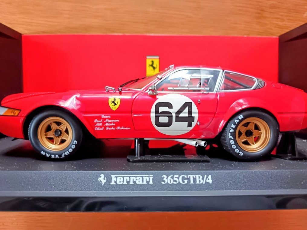Kyosho 1:18 - Miniatura de carro - Ferrari 275 GTB N.A.R.T 24 H.DAYTONA 1977 1/18 Paul Newman- Mint Minter #3.2