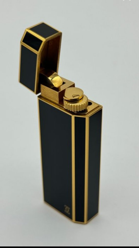 Cartier - Rechteckig Schwarz mit CC-Logo - 袖珍打火機 - 鍍金, 瑪瑙 #3.2