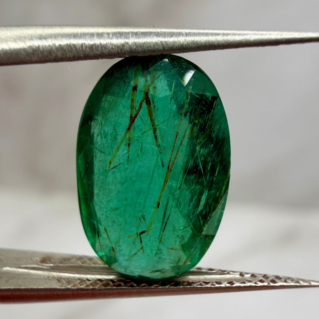 χωρίς τιμή ασφαλείας - 1 pcs  Πράσινο Σμαράγδι  - 3.50 ct - International Gemological Institute (IGI) - Φυσικό σμαράγδι #2.1