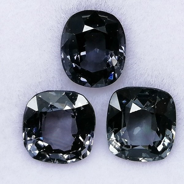 3 pcs  Grey Spinel  - 3.83 ct - Instituto Gemólogico Español (IGE) - Undiagnosed #3.2